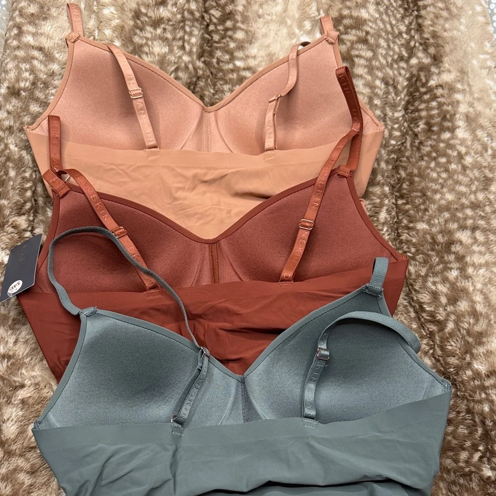 Danskin Women's Bralette Set - Green, Brown, Tan - Picture 4 of 6
